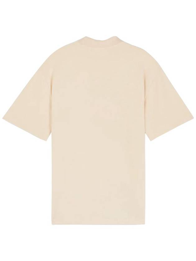 Bold Fox Head Patch Oversized Polo Shirt Beige - MAISON KITSUNE - BALAAN 3