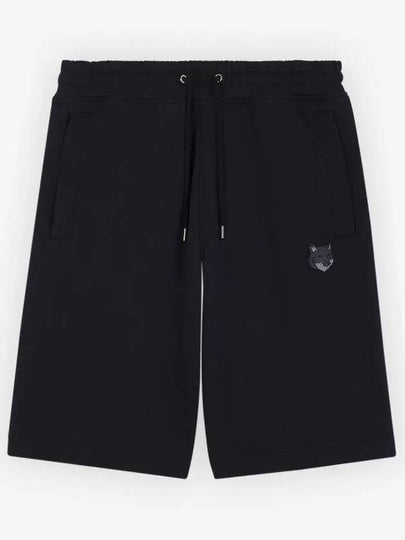 Bold Fox Head Patch Oversized Jog Shorts Black - MAISON KITSUNE - BALAAN 2