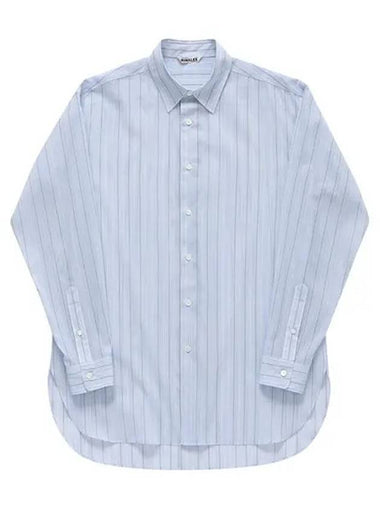 A24SS01OS LIGHT BLUE STRIPE Men s Shirt - AURALEE - BALAAN 1