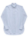 A24SS01OS LIGHT BLUE STRIPE Hard Twist Pins Organza Striped Men s Shirt - AURALEE - BALAAN 5