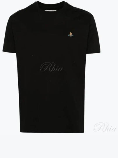 ORB Logo Cotton Short Sleeve T-Shirt Black - VIVIENNE WESTWOOD - BALAAN 2