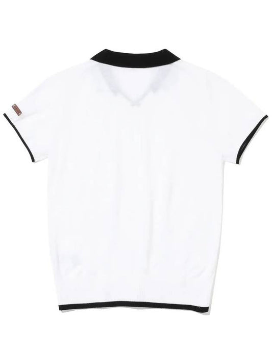 Point collar short sleeve knit WHITE - 20THHOLE - BALAAN 2