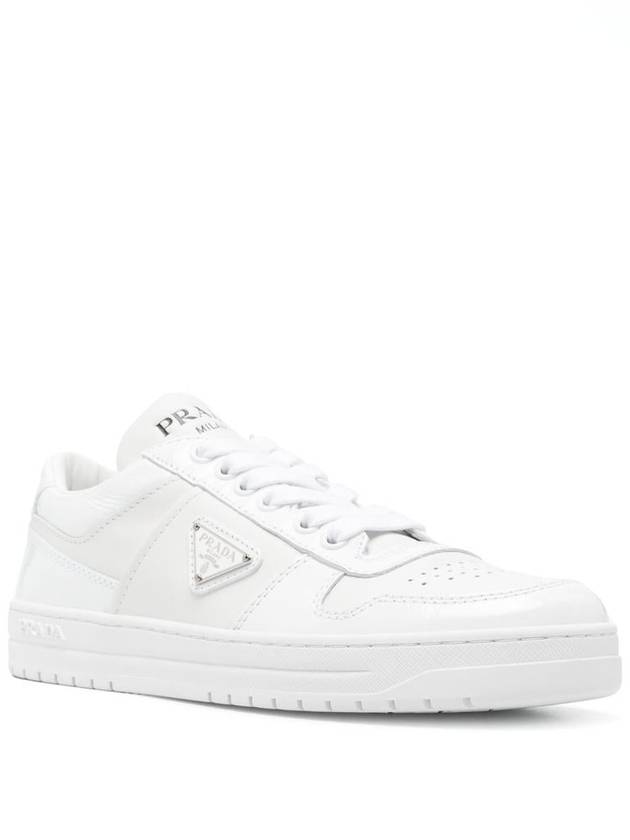 Downtown Leather Low Top Sneakers White - PRADA - BALAAN 3