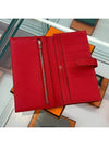 Bean long wallet neon red silver mizore - HERMES - BALAAN 2