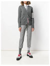 Cotton 4-Bar Milano Classic V-Neck Cardigan Medium Grey - THOM BROWNE - BALAAN 3