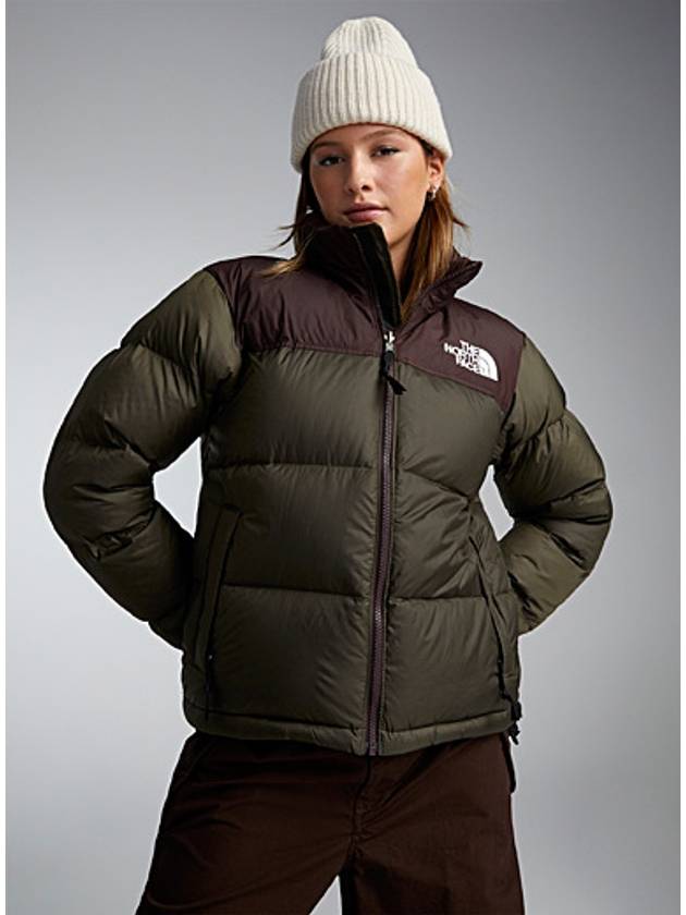 Women's Nuptse Retro Padding Brown Green - THE NORTH FACE - BALAAN 1