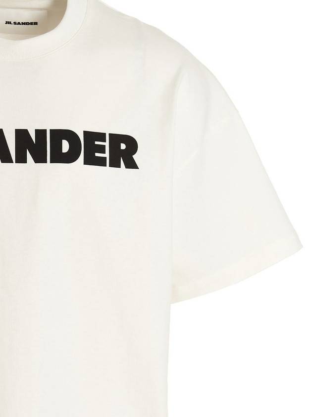 Men's Logo Cotton Short Sleeve T-Shirt White - JIL SANDER - BALAAN 4