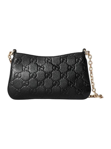 GG Emblem Super Mini Bag Black - GUCCI - BALAAN 1