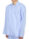 Poplin Long Sleeve Shirt Blue - TEKLA - BALAAN 3