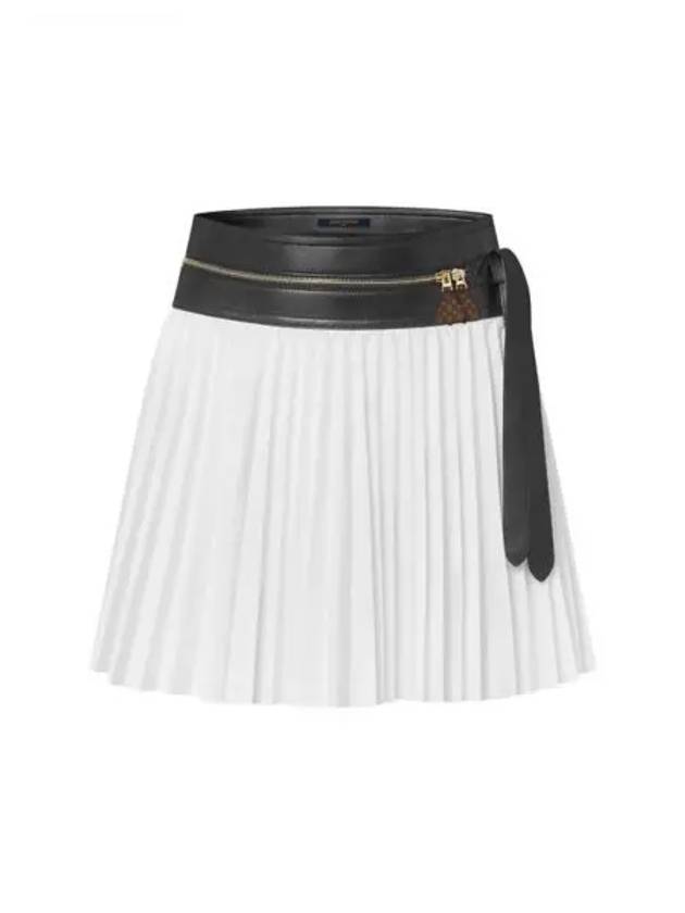 Leather Waist Pleated Mini Skirt 1AFUP7 - LOUIS VUITTON - BALAAN 1