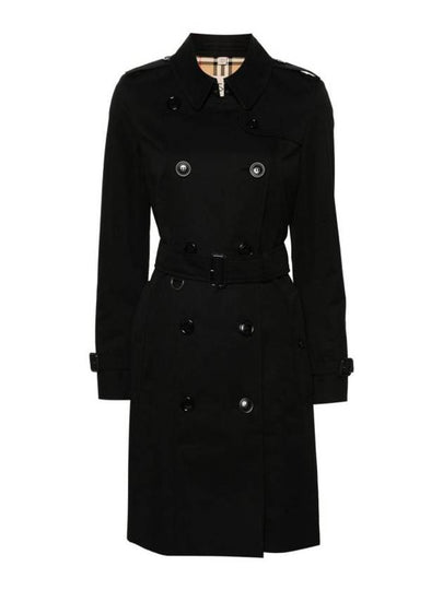 Chelsea Cotton Trench Coat Black - BURBERRY - BALAAN 2