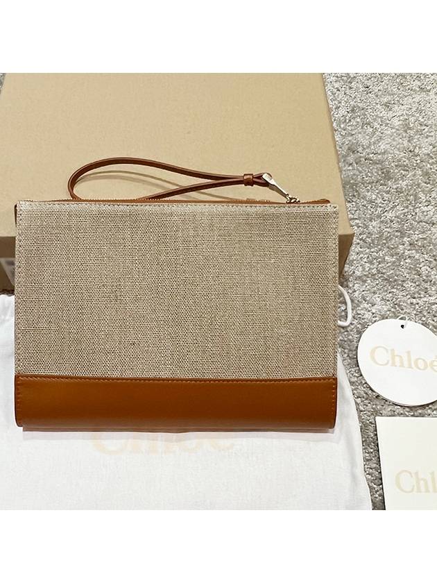 Sense Zipper Clutch Bag Beige Caramel - CHLOE - BALAAN 4