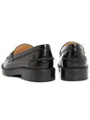 Brushed Leather Chain Loafers Black - TOD'S - BALAAN 7