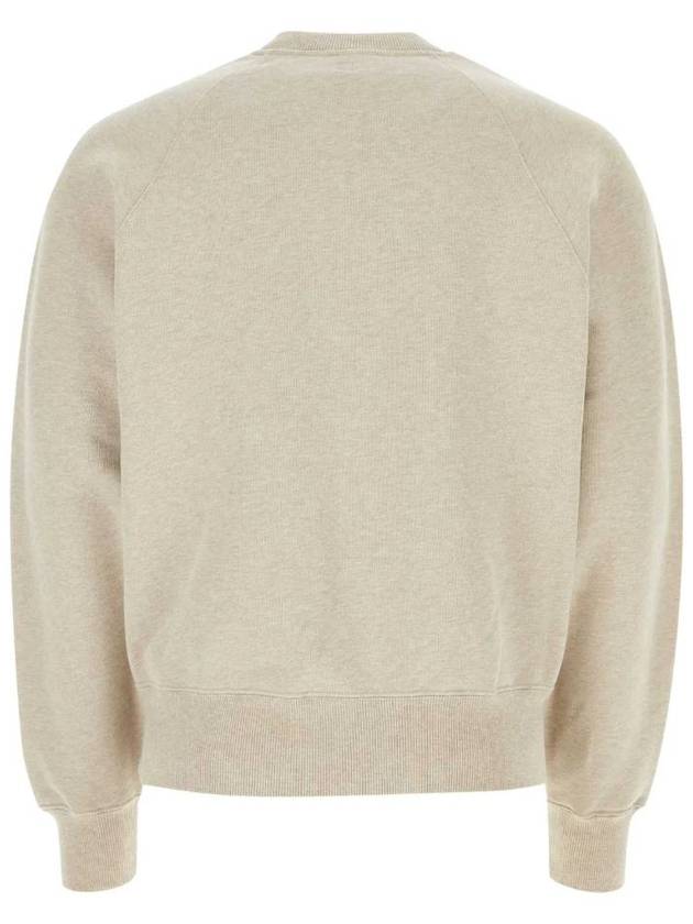 Small Heart Logo Sweatshirt Beige - AMI - BALAAN 3