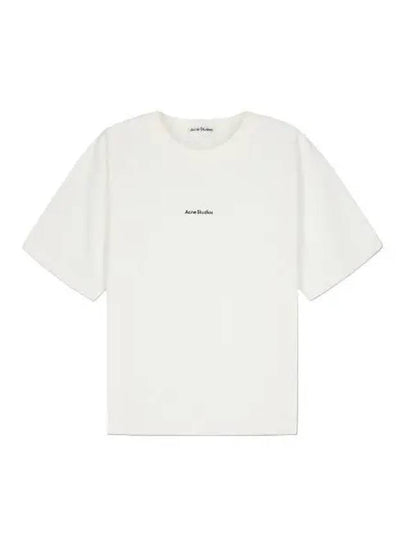 Logo Crew Neck Short Sleeve T-Shirt White - ACNE STUDIOS - BALAAN 2