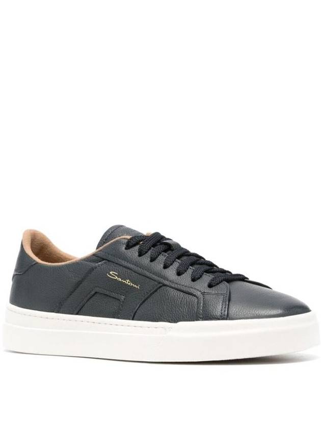 Logo Print Low Top Sneakers Black - SANTONI - BALAAN 3