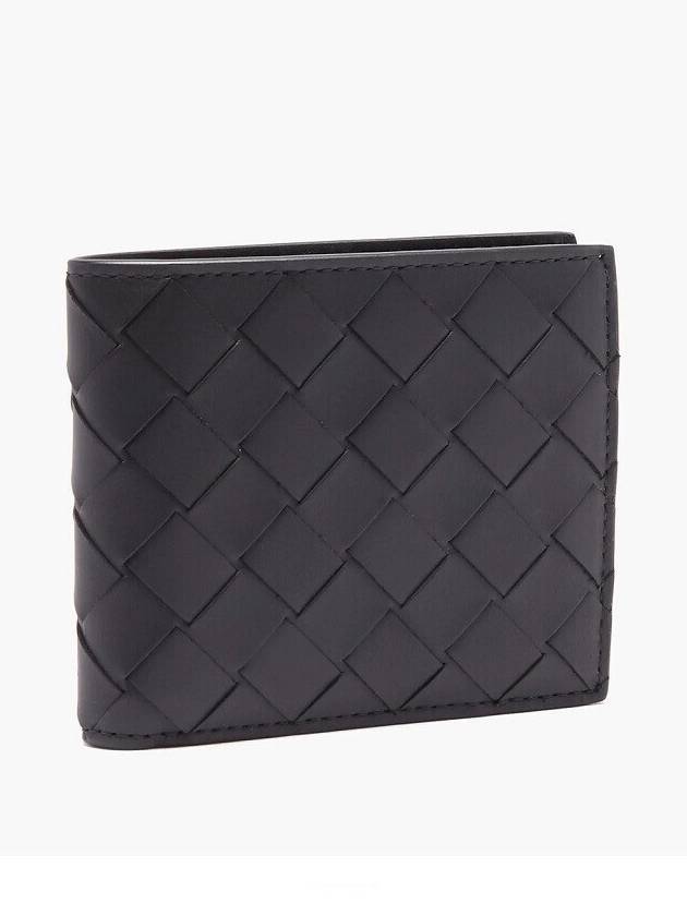 Intrecciato Leather Half Wallet Black - BOTTEGA VENETA - BALAAN 4