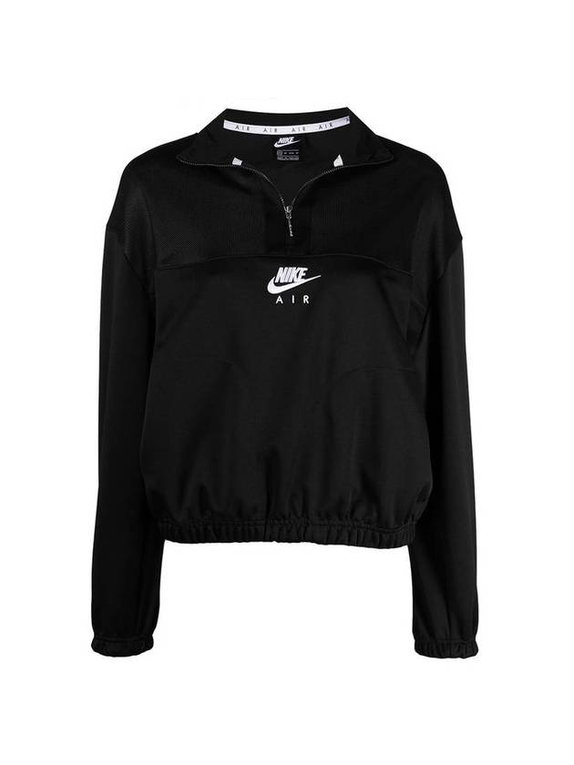 Women's Air Quarter Zip-Up Sweatshirt Black - NIKE - BALAAN 1