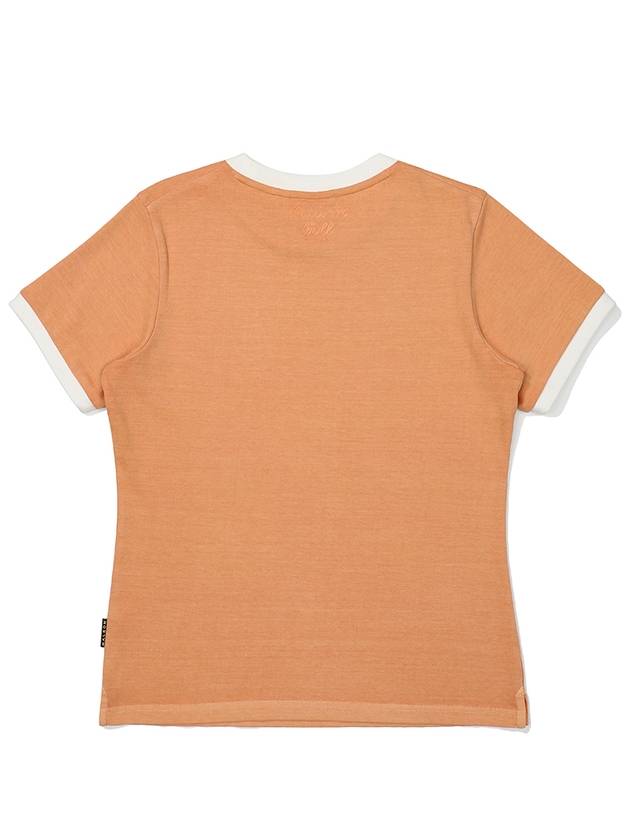 Pigment Dying Round T-Shirt ORANGE WOMAN M3322PRS11ORG - MALBON GOLF - BALAAN 3