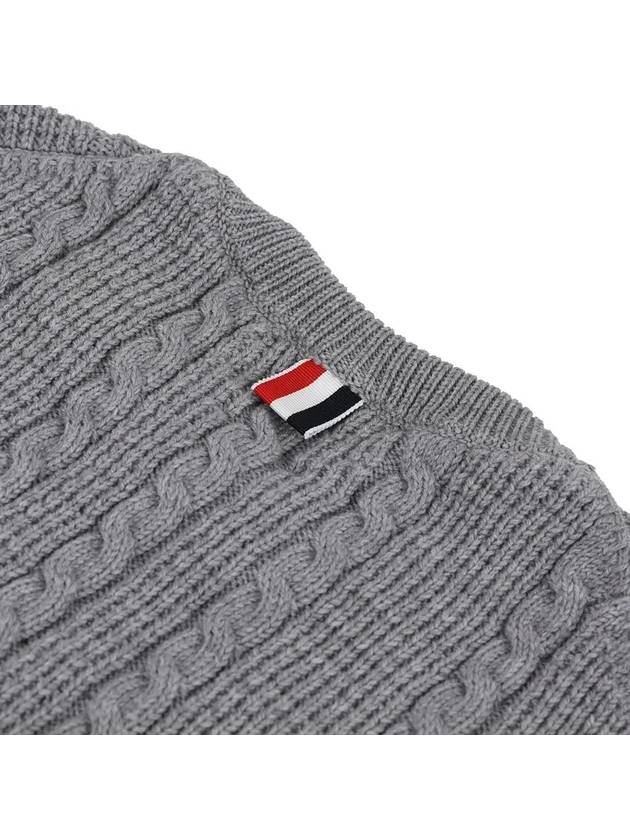 RWB Cable Wool Knit Top Grey - THOM BROWNE - BALAAN 5