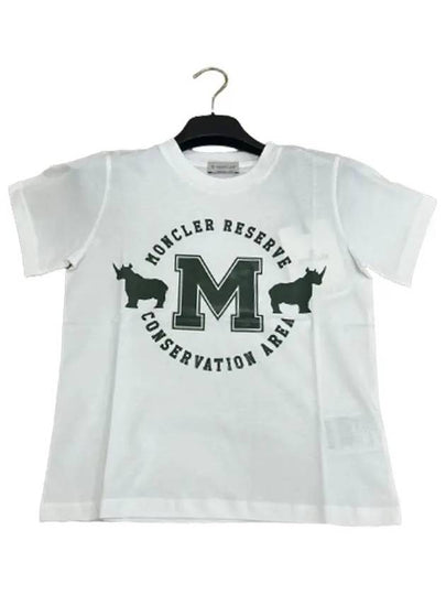 Kids Cotton Short Sleeve T Shirt 8C0001183907 002 - MONCLER - BALAAN 2