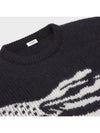 Flag Boxy Mohair Knit Top Black - CELINE - BALAAN 5