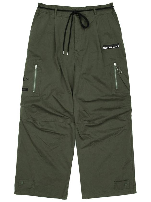 NINE BBD Hidden Good Logo Wide Cargo Pants Khaki - BLACKBLOND - BALAAN 1