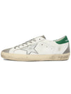 Superstar Green Heel Tab Leather Sneakers White - GOLDEN GOOSE - BALAAN 5