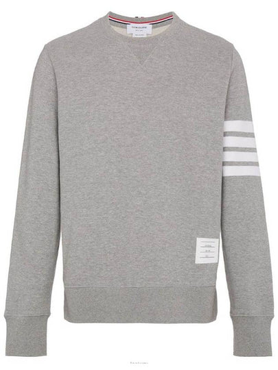 4 Bar Loopback Jersey Sweatshirt Light Grey - THOM BROWNE - BALAAN 2