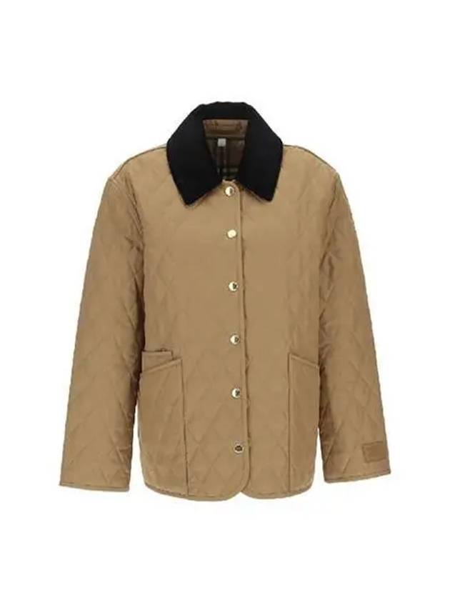 Jacket Women s Diamond Quilted Collar Single Beige - BURBERRY - BALAAN 1