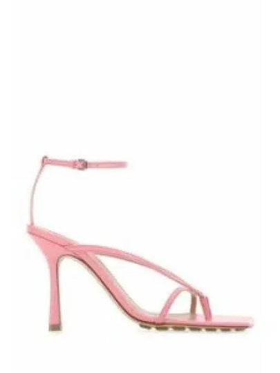 Stretch Leather Sandal Heels Pink - BOTTEGA VENETA - BALAAN 2