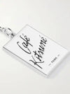 Cafe Kitsune Cafe Kitsune Logo Square Pendant Silver Tone Keyring - MAISON KITSUNE - BALAAN 3