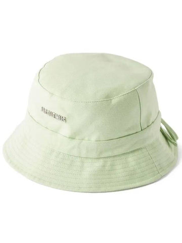 Jacquemus Bob Gadjo Ribbon Strap Cotton Canvas Bucket Hat Green - JACQUEMUS - BALAAN 1