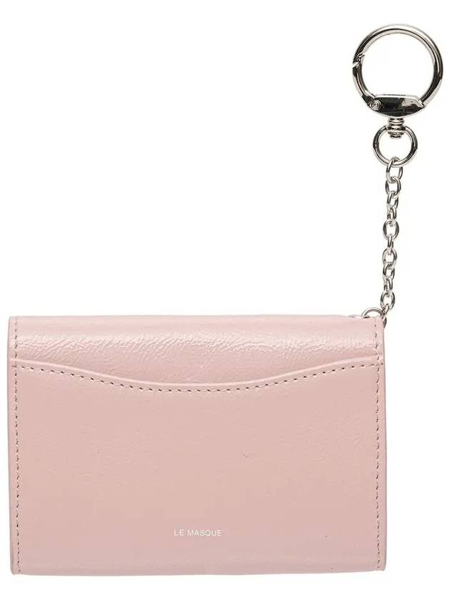 Heartlock keyring multi pouch card wallet baby pink - LE MASQUE - BALAAN 6