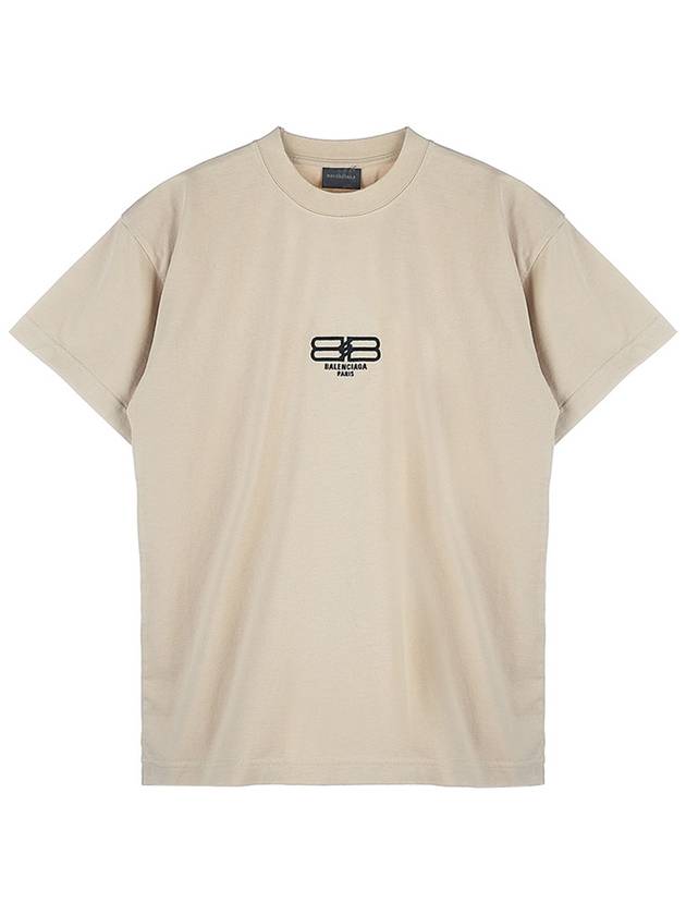 BB Paris Cotton Short Sleeve T-Shirt Beige - BALENCIAGA - BALAAN 11