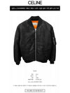 Nylon Twill Logo Bomber Jacket Black - CELINE - BALAAN 3