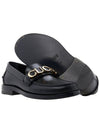 Women's Logo Symbol Leather Loafer Black - GUCCI - BALAAN.