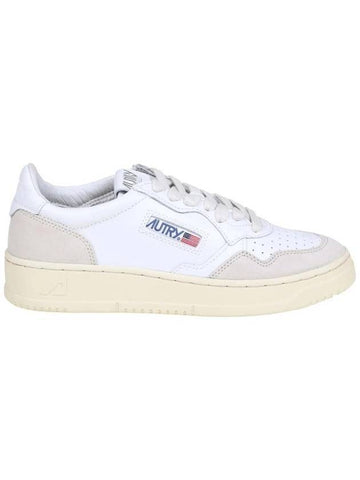 Medalist Goatskin Low Top Sneakers White - AUTRY - BALAAN 1