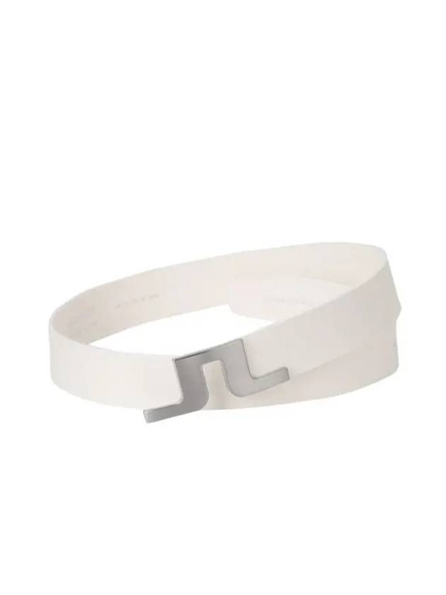 Golf Bridger Leather Belt White - J.LINDEBERG - BALAAN 1