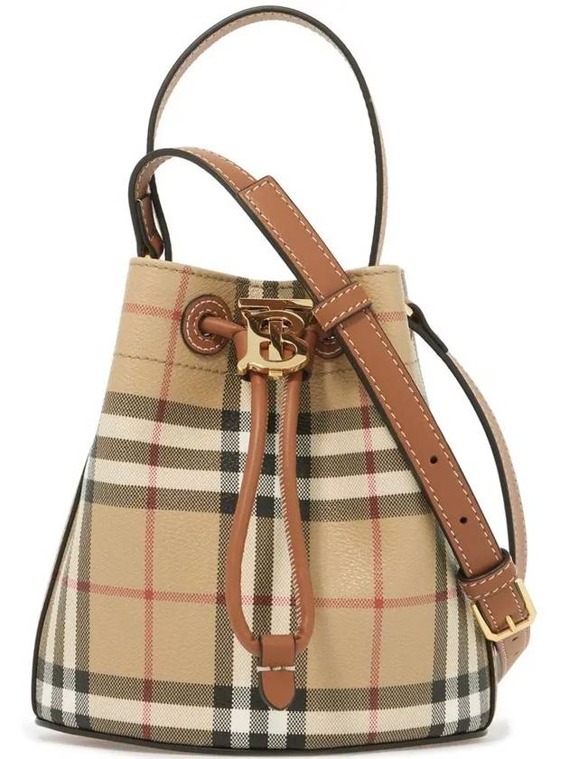 Check Bucket Bag Beige - BURBERRY - BALAAN 3