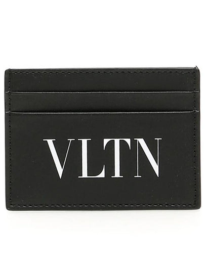 VLTN Logo Print Card Wallet Black - VALENTINO - BALAAN 2