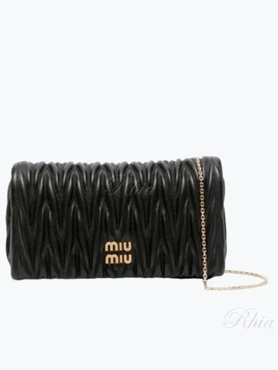 Matelasse Nappa Leather Logo Mini Bag Black - MIU MIU - BALAAN 2