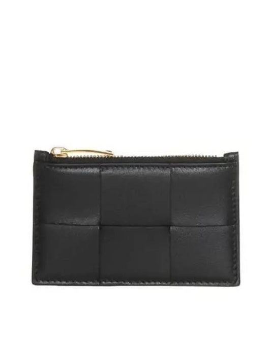 Intrecciato Zipper Card Wallet Black - BOTTEGA VENETA - BALAAN 2