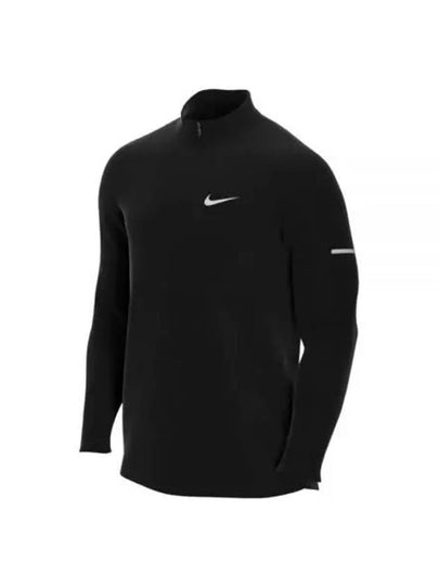 Dri Fit Element Half Zip Running Long Sleeve T-Shirt Black - NIKE - BALAAN 2