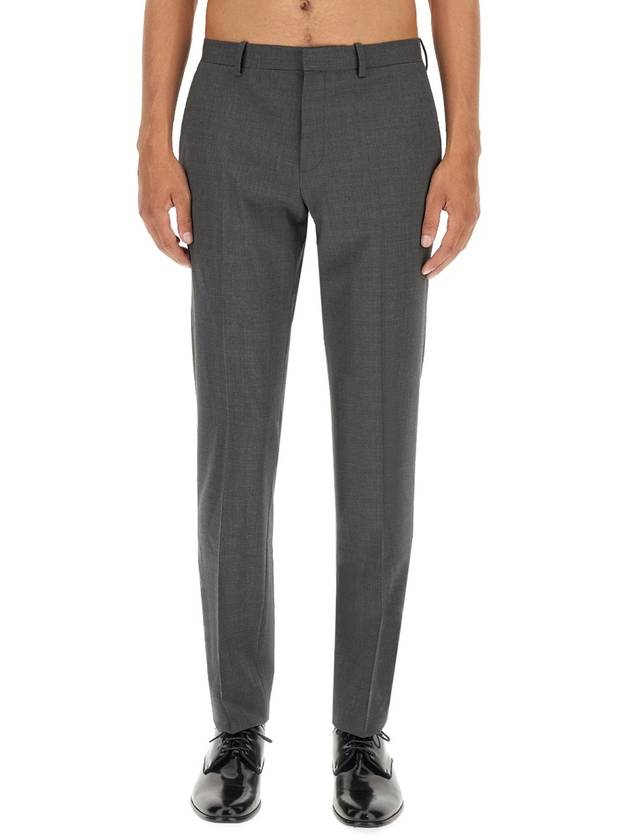 Men's Mayer Stretch Wool Straight Pants Grey - THEORY - BALAAN 2