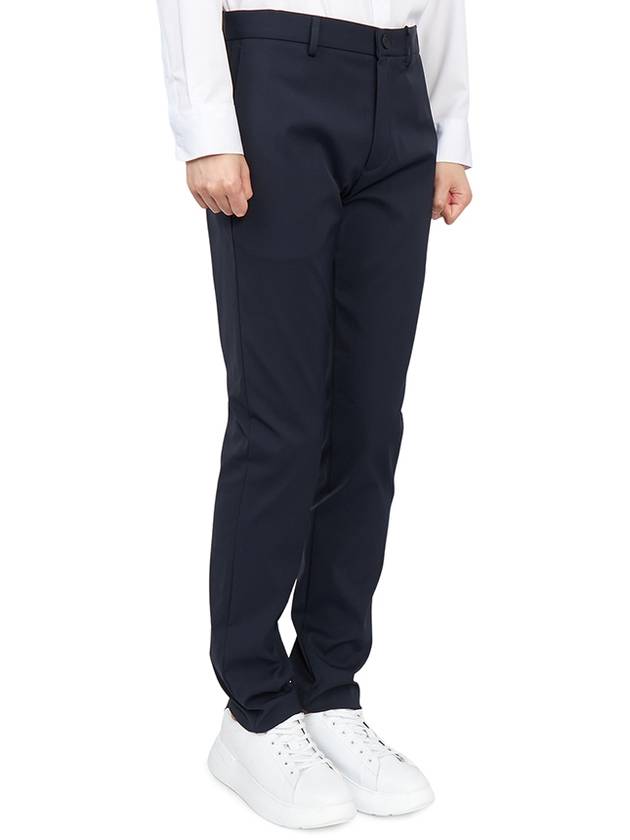 Men's Polyamide Blend Straight Pants Navy - THEORY - BALAAN 4