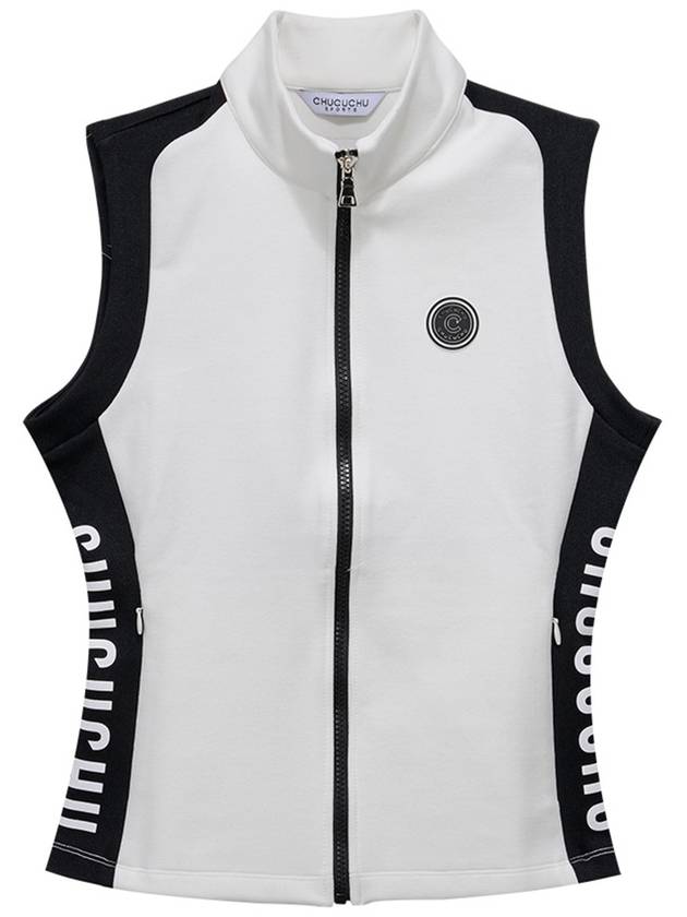 C23FVT003W Color Block Zip-Up Vest - CHUCUCHU - BALAAN 1