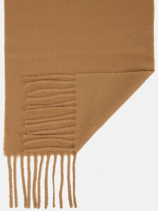 Wool Fringe Muffler Dark Camel - ACNE STUDIOS - BALAAN 7