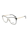 Eyewear Round Metal Eyeglasses Gold Black - PRADA - BALAAN 1