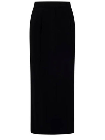 Lemma Long Triacetate A-Line Skirt Black - MAX MARA - BALAAN 2